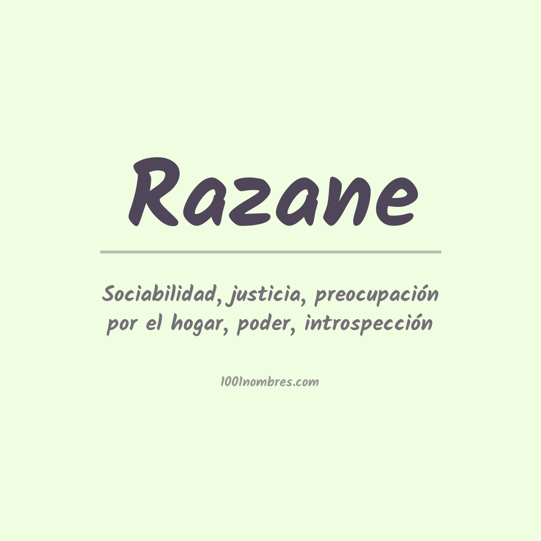 Significado del nombre Razane Significado del nombre Razane