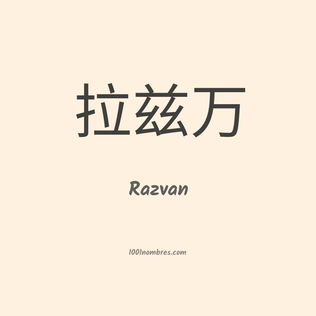 Razvan en chino Razvan en chino