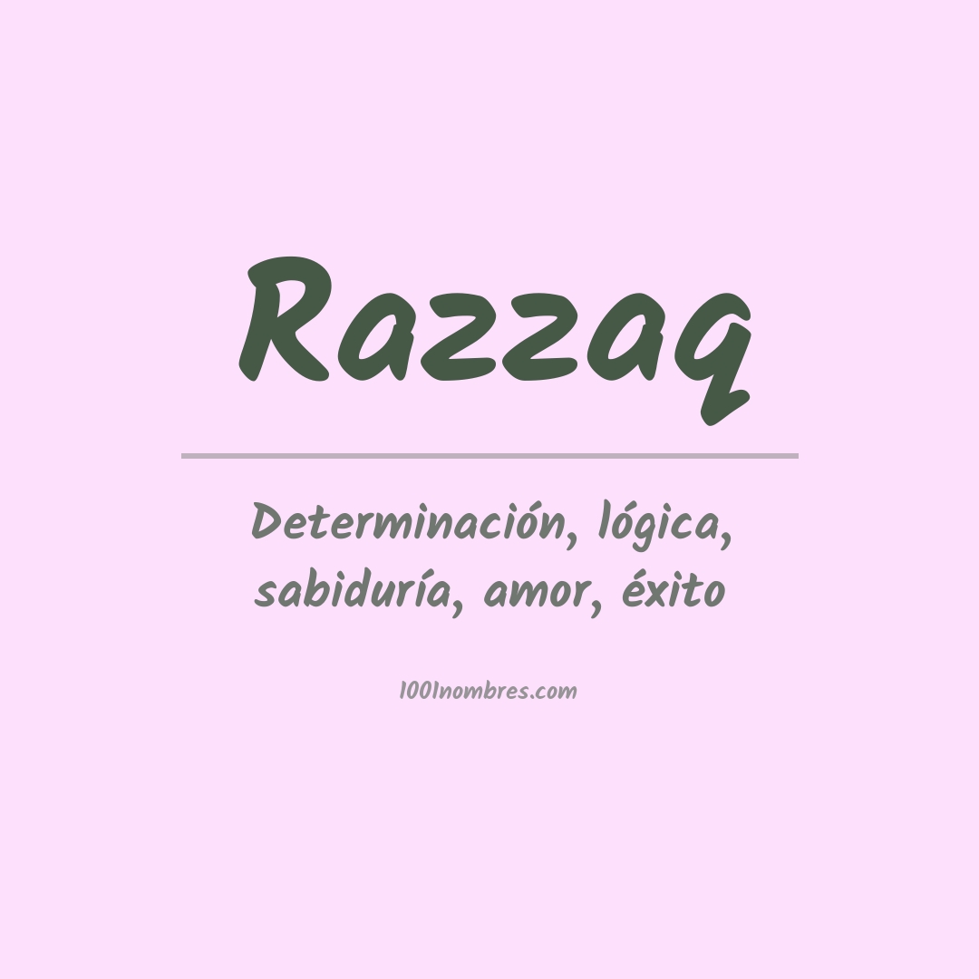 Significado del nombre Razzaq