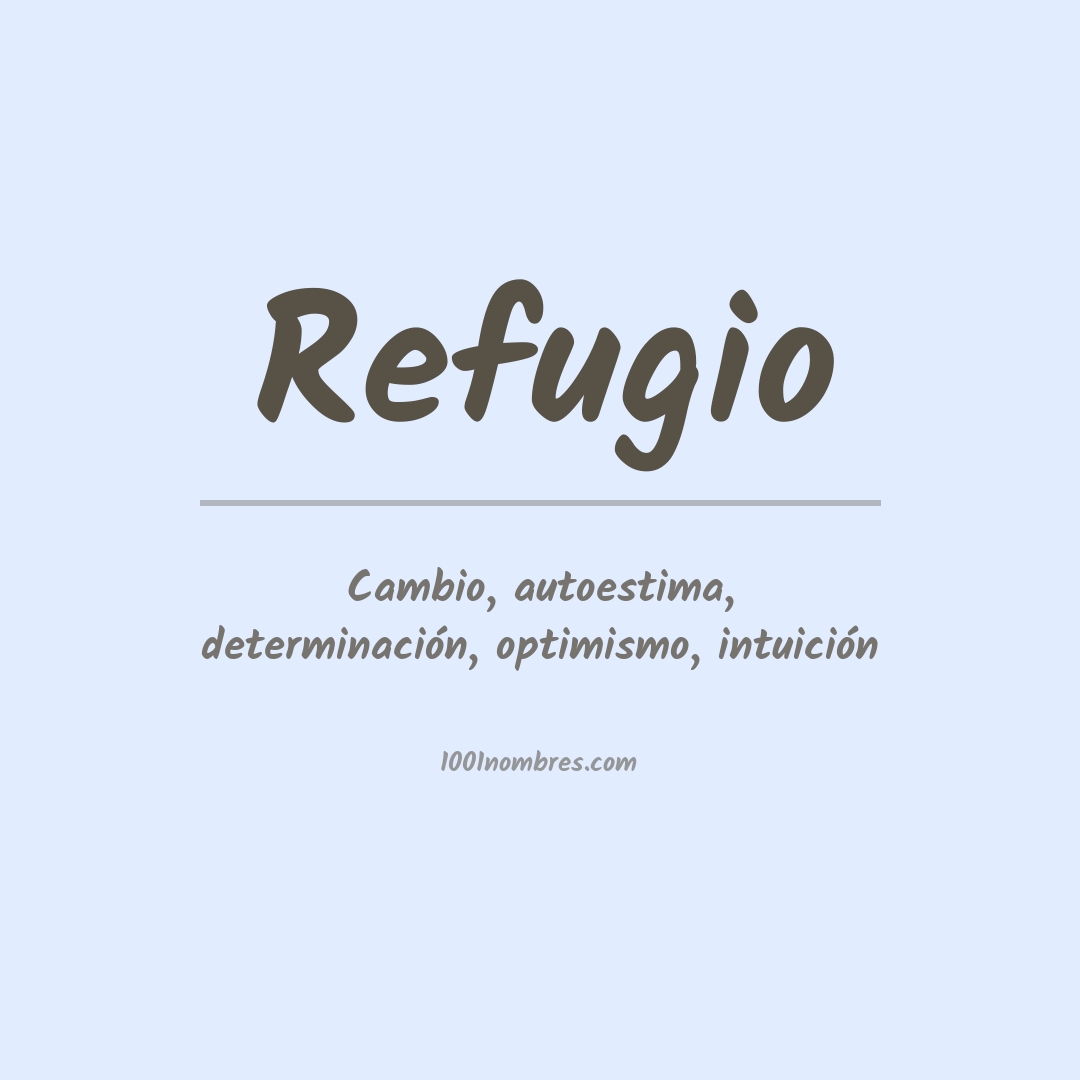 Significado del nombre Refugio Significado del nombre Refugio
