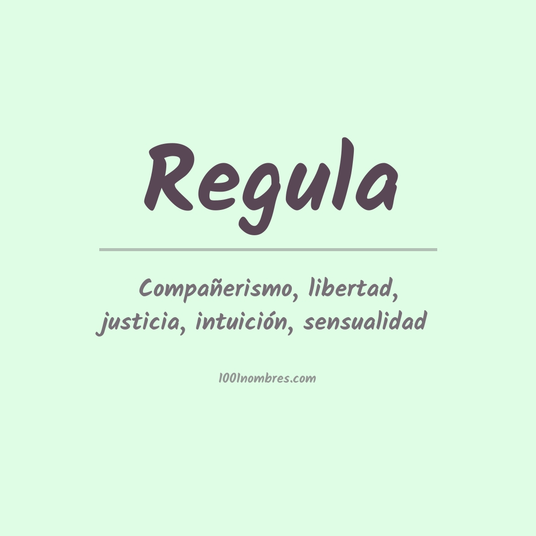 Significado del nombre Regula