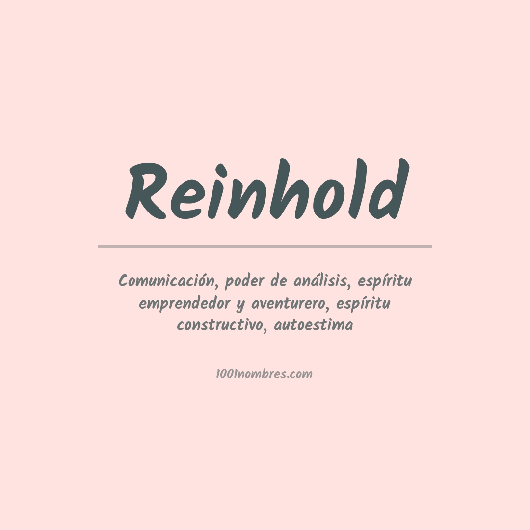 Significado del nombre Reinhold
