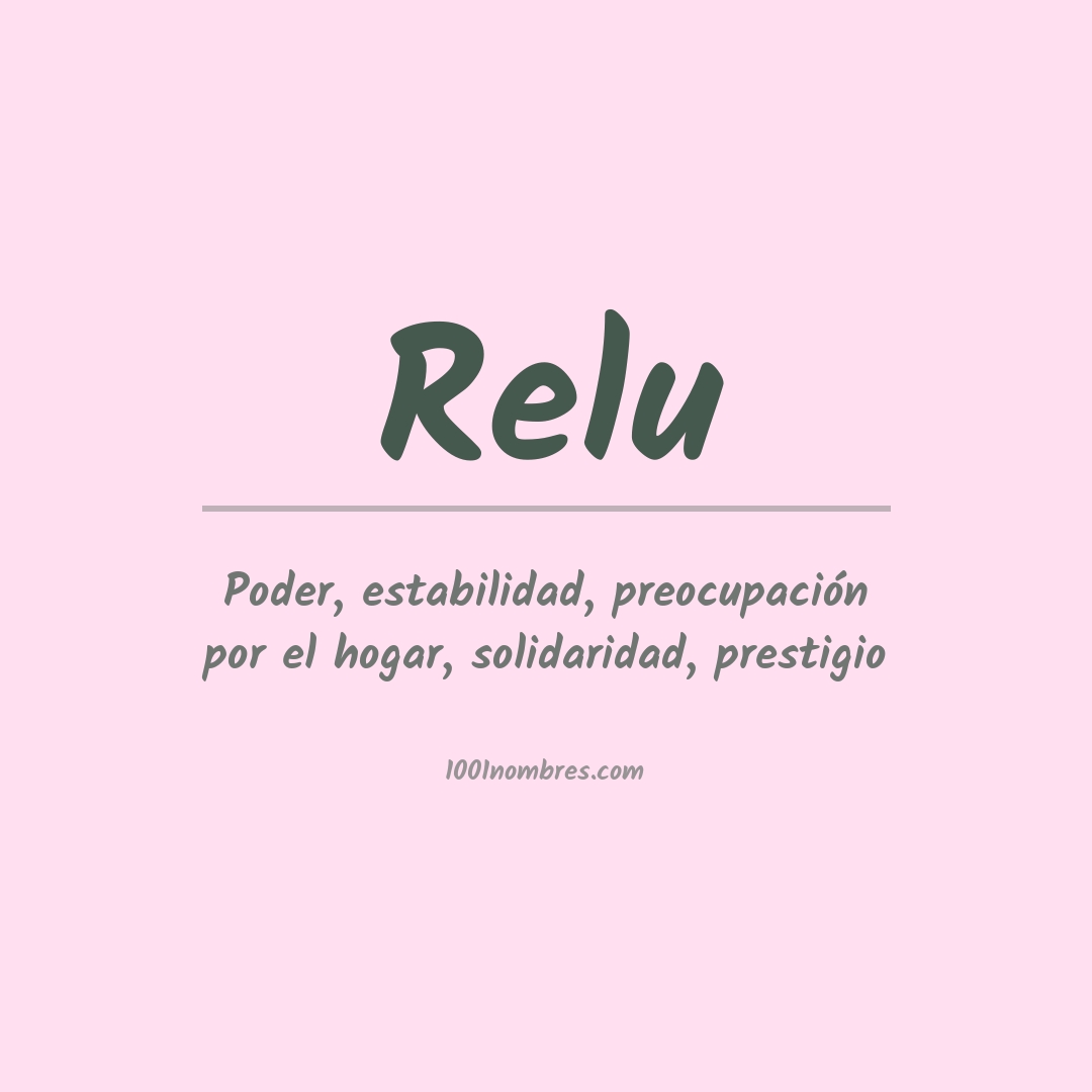 Significado del nombre Relu Significado del nombre Relu