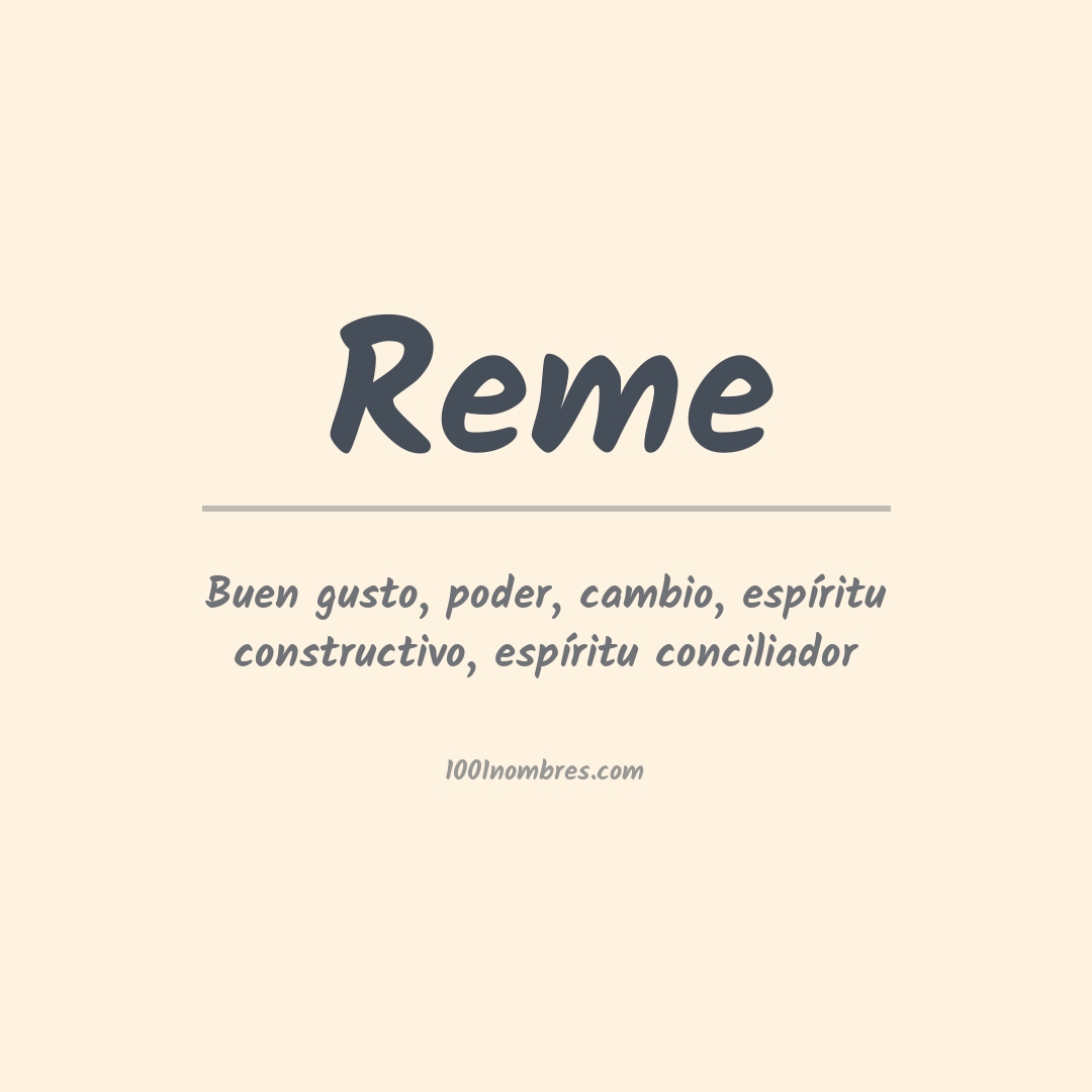 Significado del nombre Reme