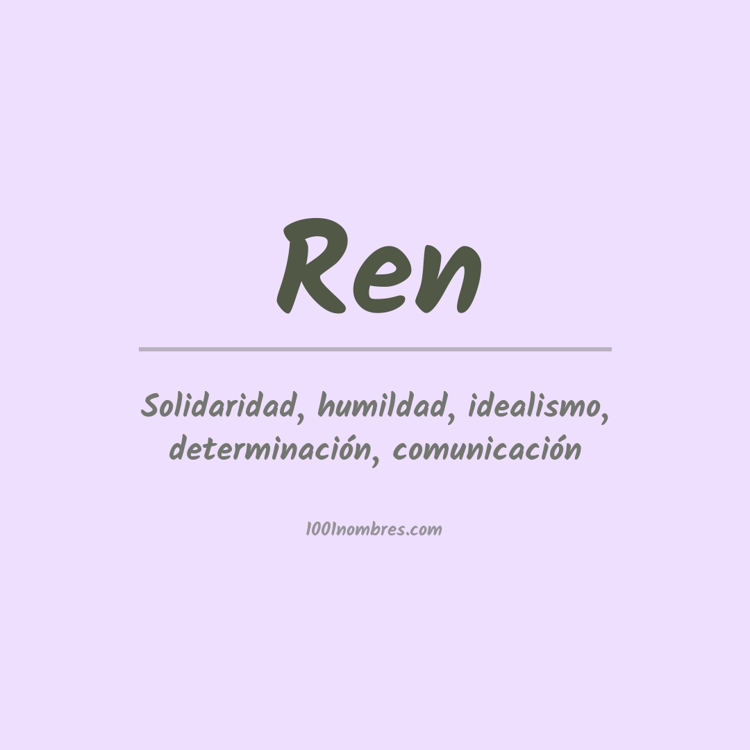 Significado del nombre Ren