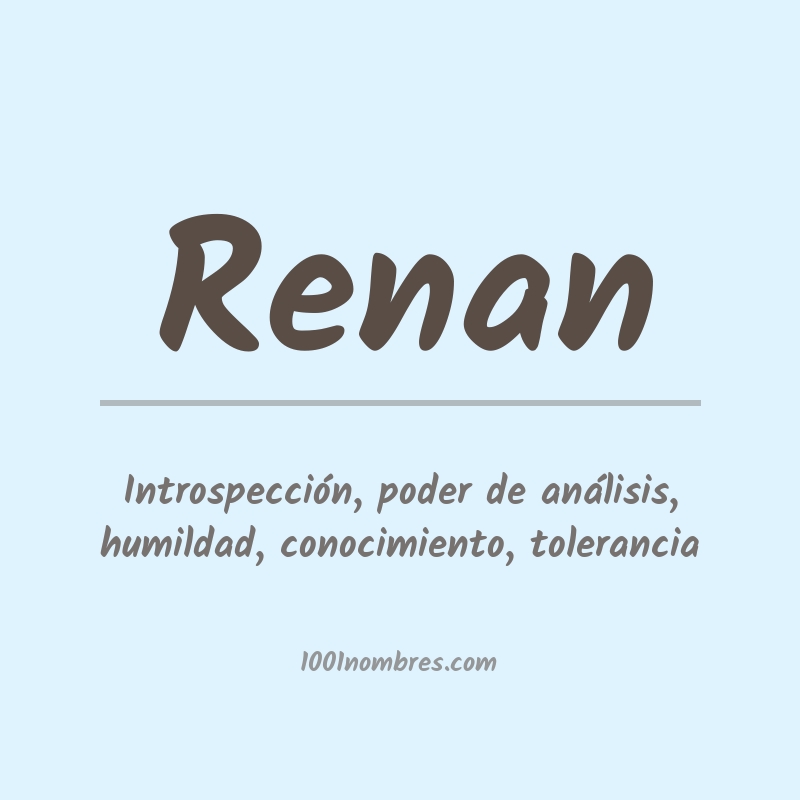 Significado del nombre Renan