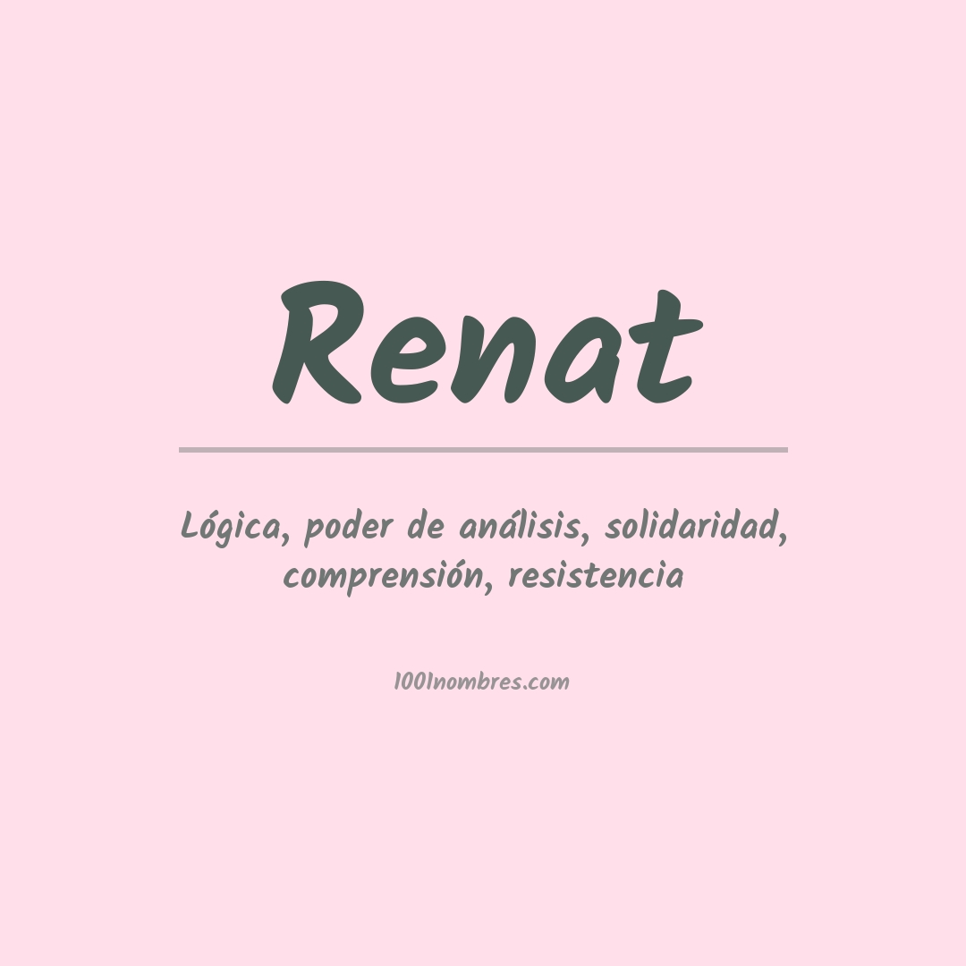 Significado del nombre Renat Significado del nombre Renat