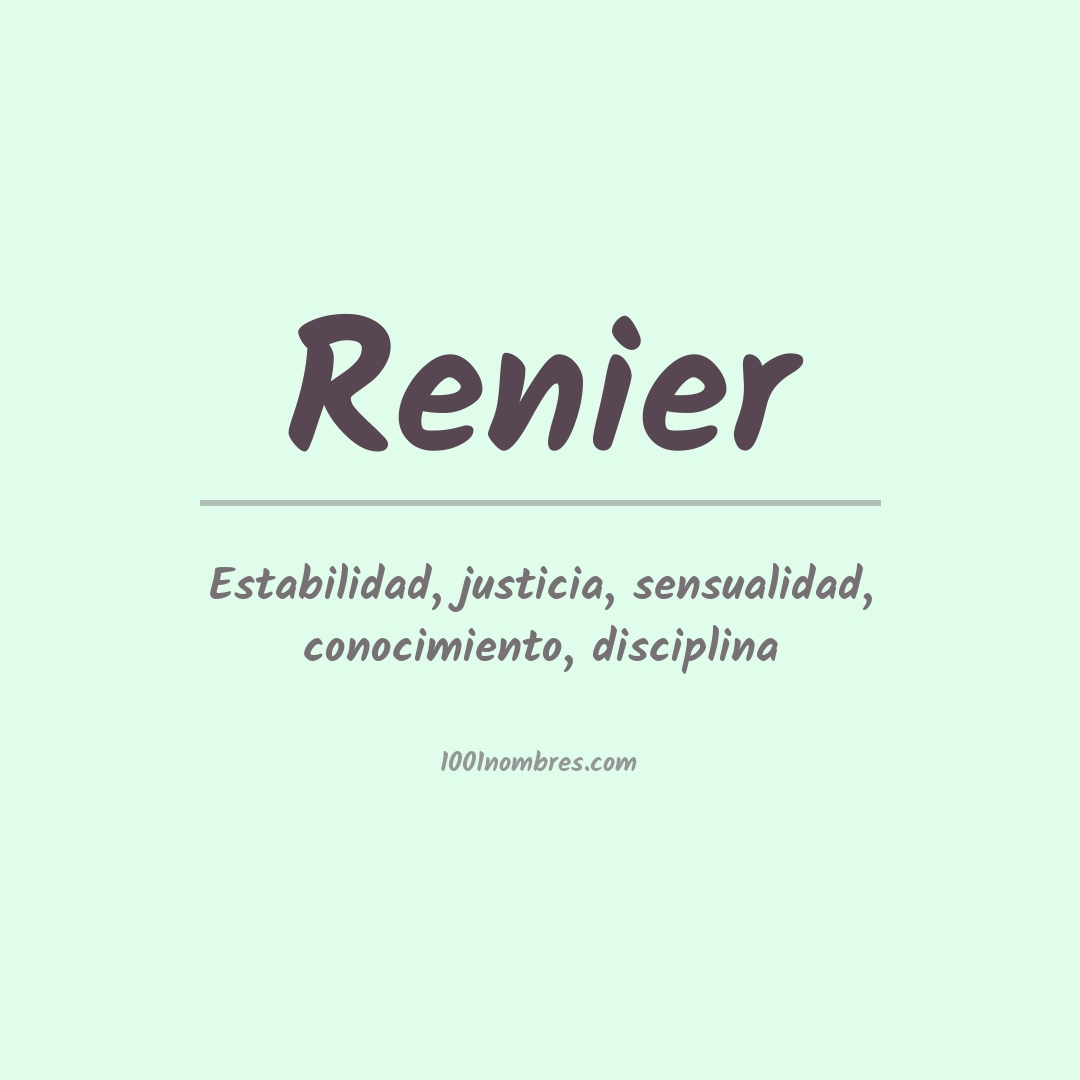 Significado del nombre Renier