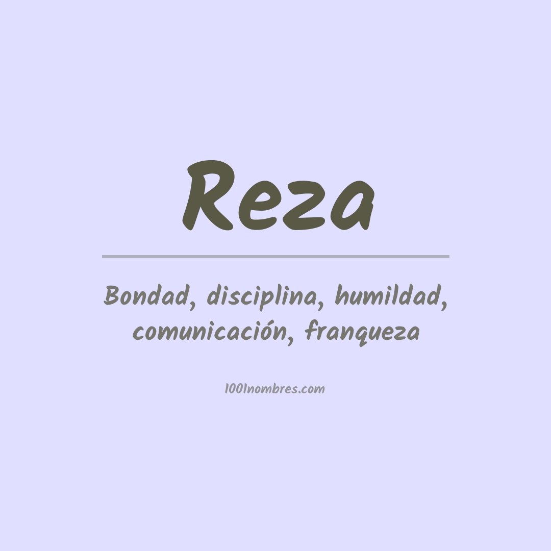 Significado del nombre Reza