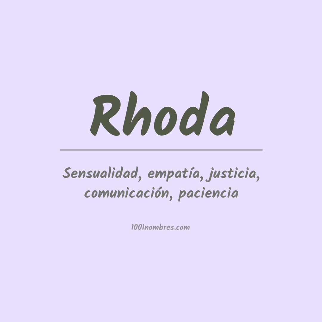 Significado del nombre Rhoda