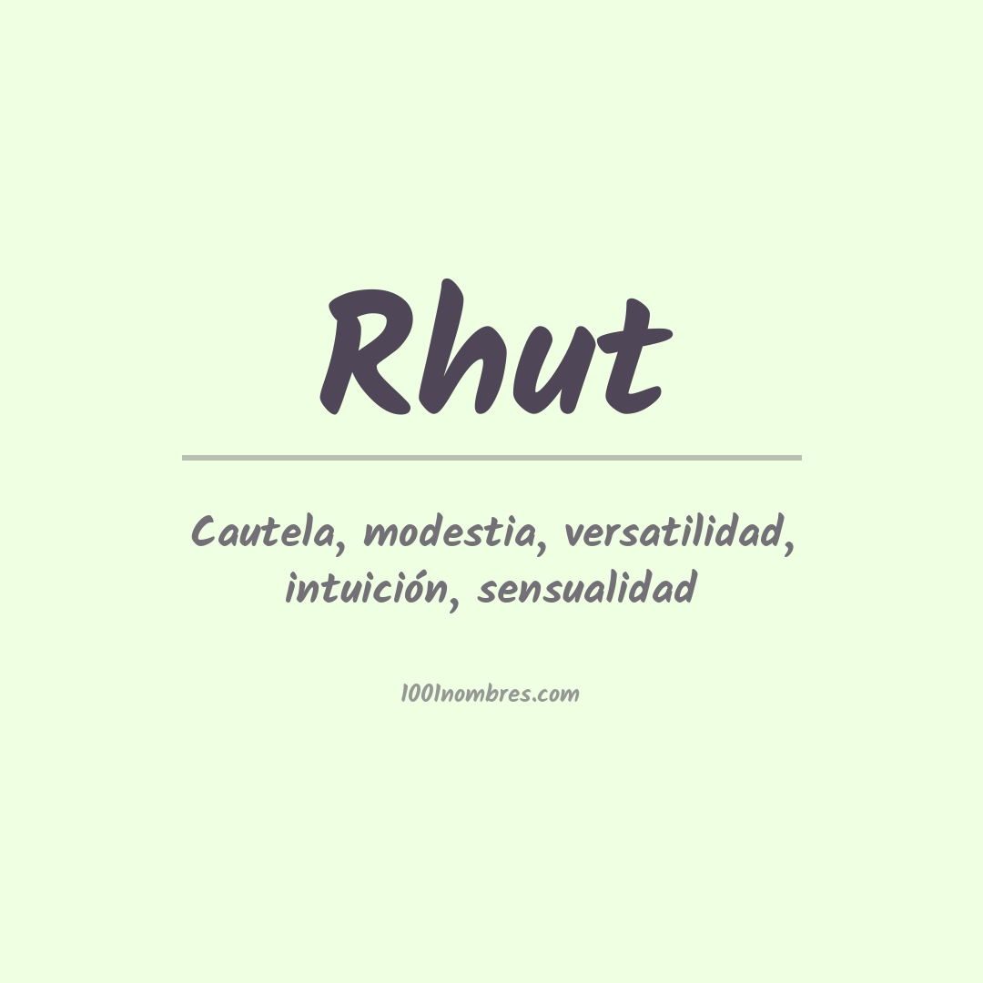 Significado del nombre Rhut