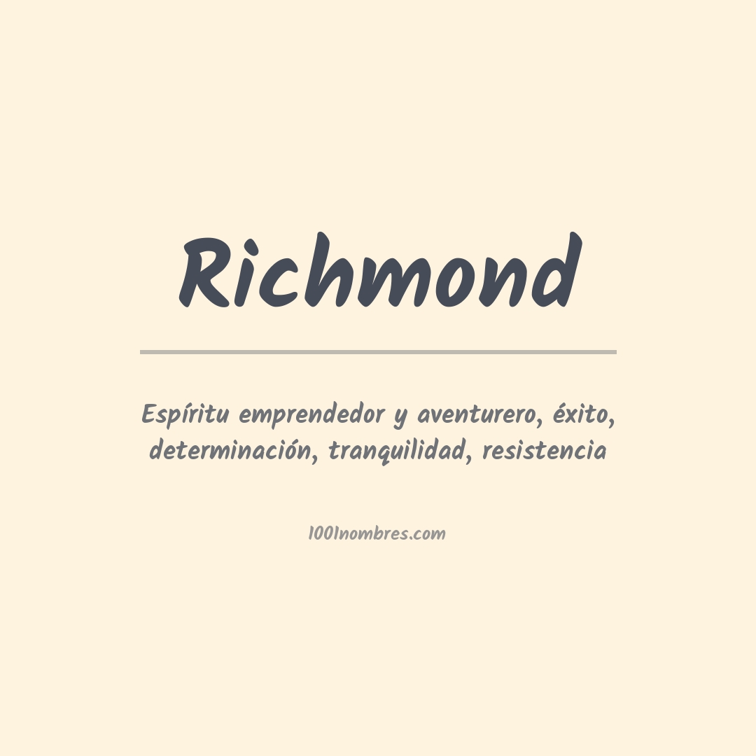 Significado del nombre Richmond