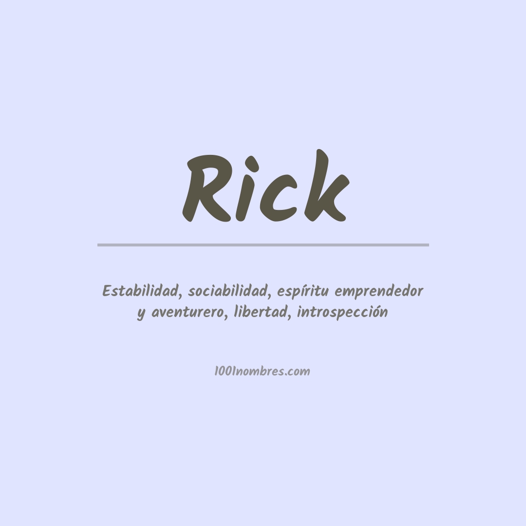 Significado del nombre Rick