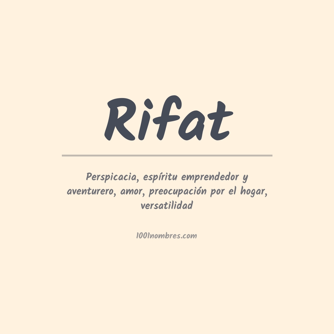 Significado del nombre Rifat