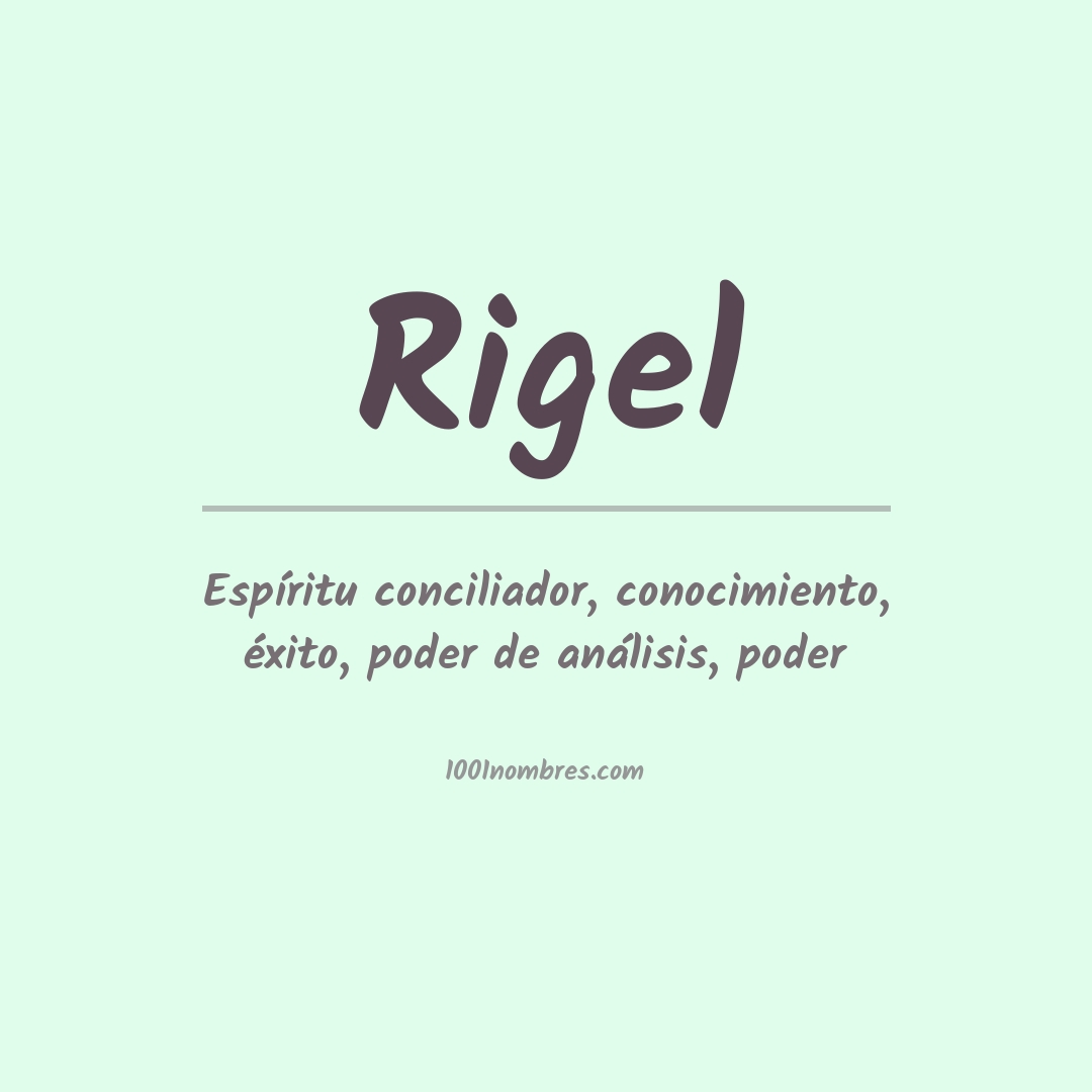 Significado del nombre Rigel