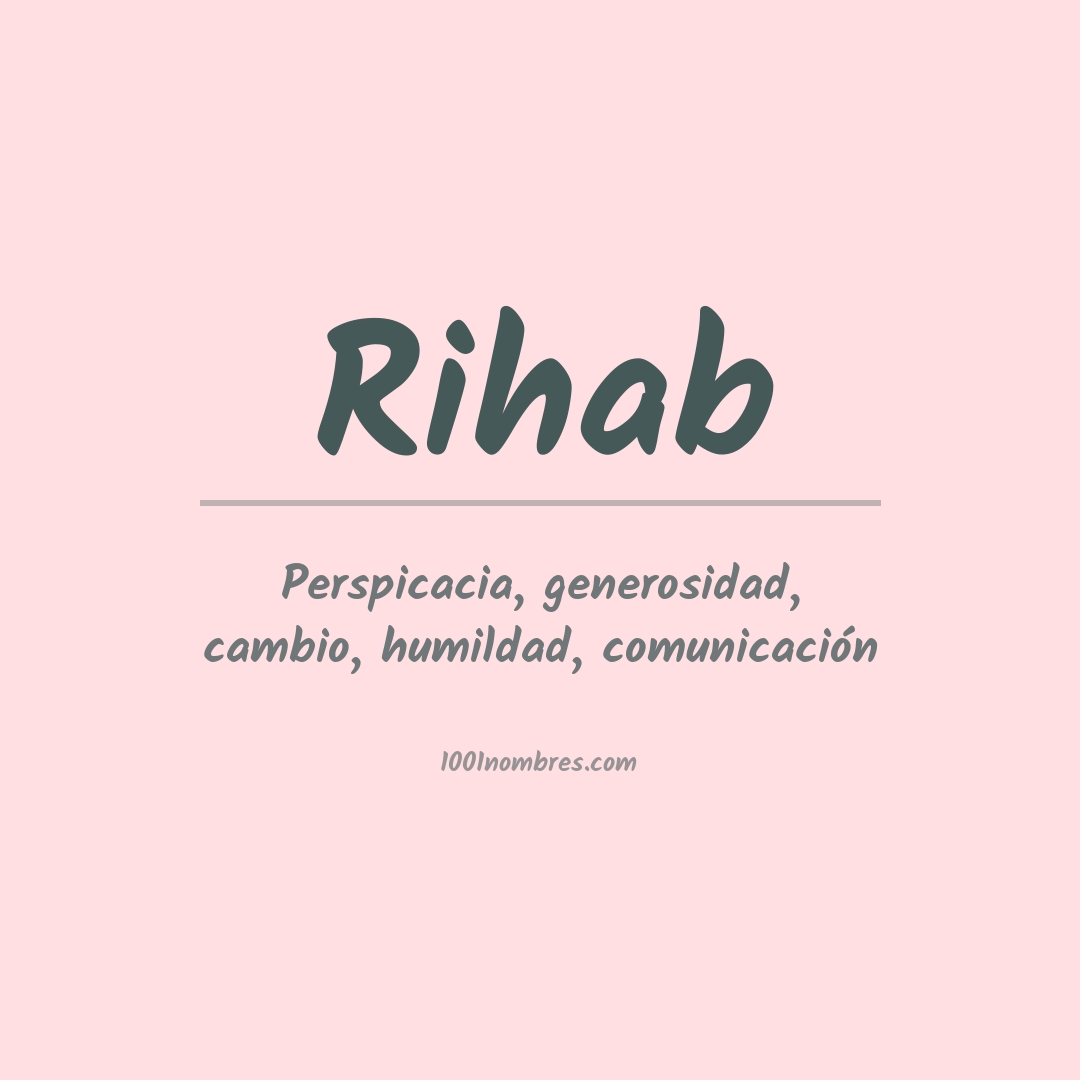 Significado del nombre Rihab