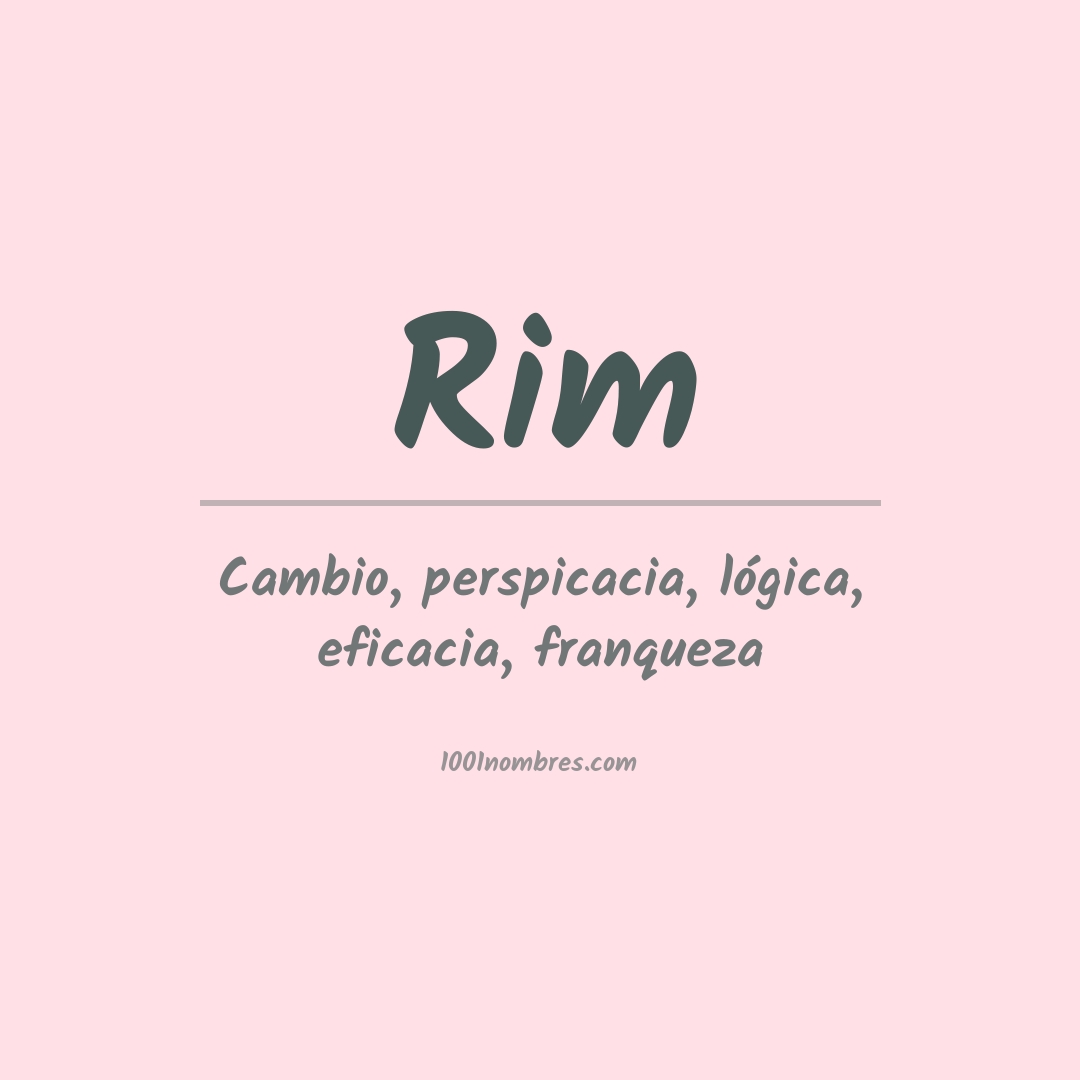 Significado del nombre Rim