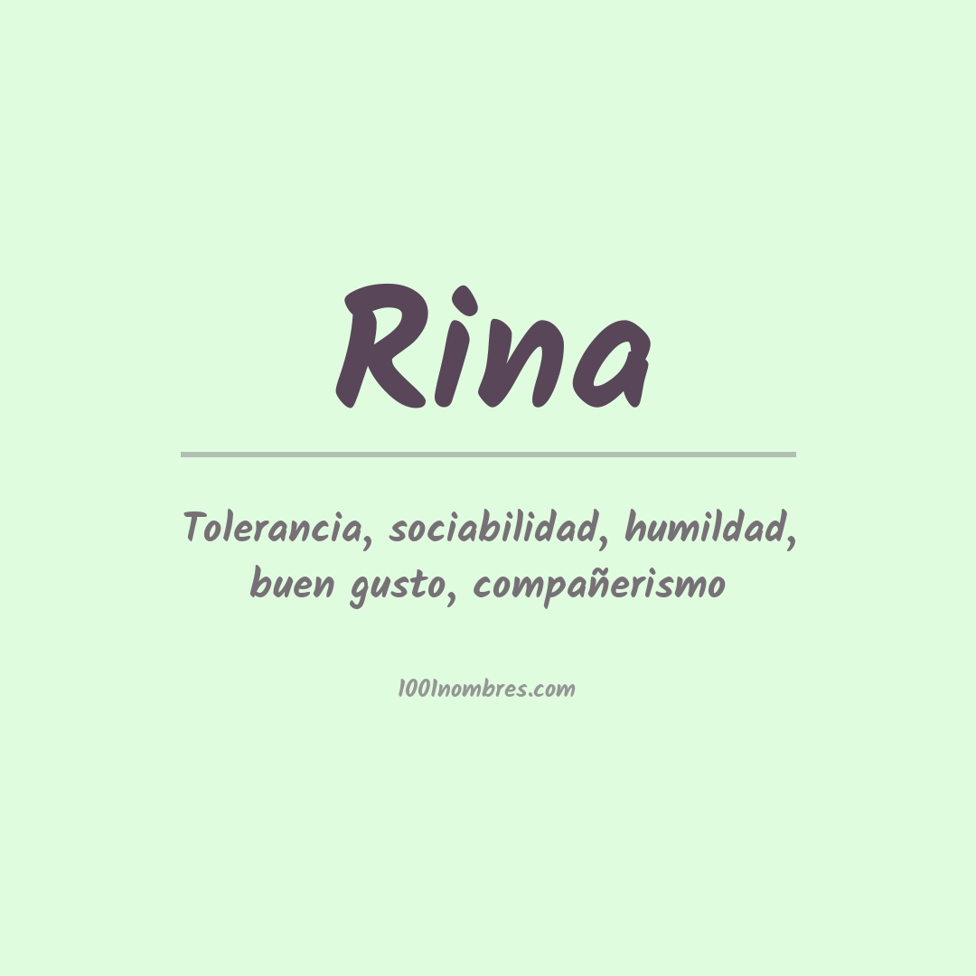 Significado del nombre Rina