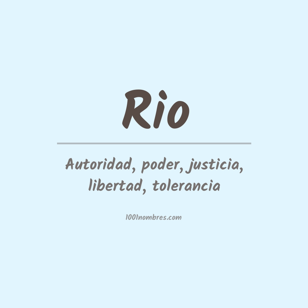 Significado del nombre Rio