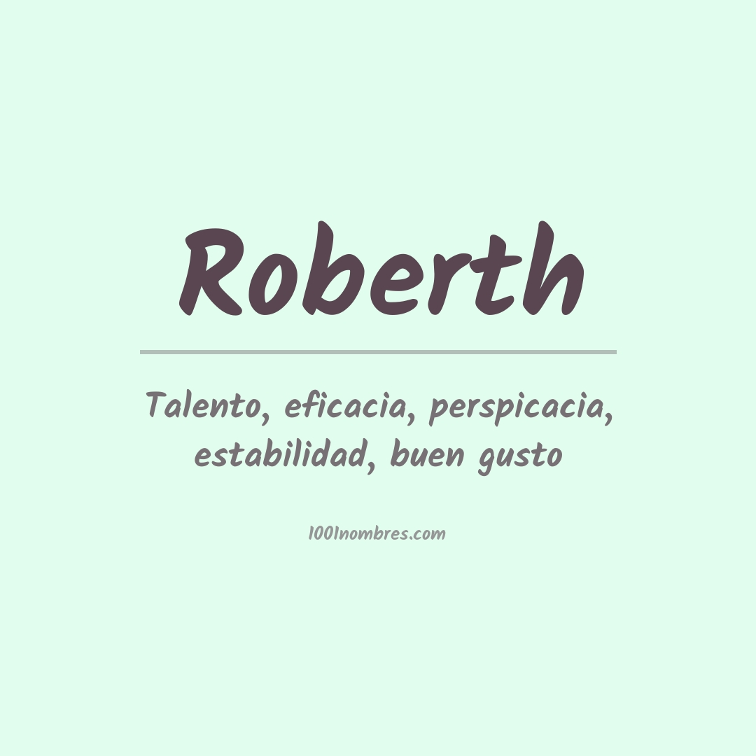 Significado del nombre Roberth