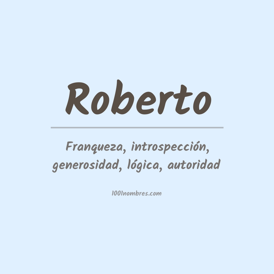 Significado del nombre Roberto