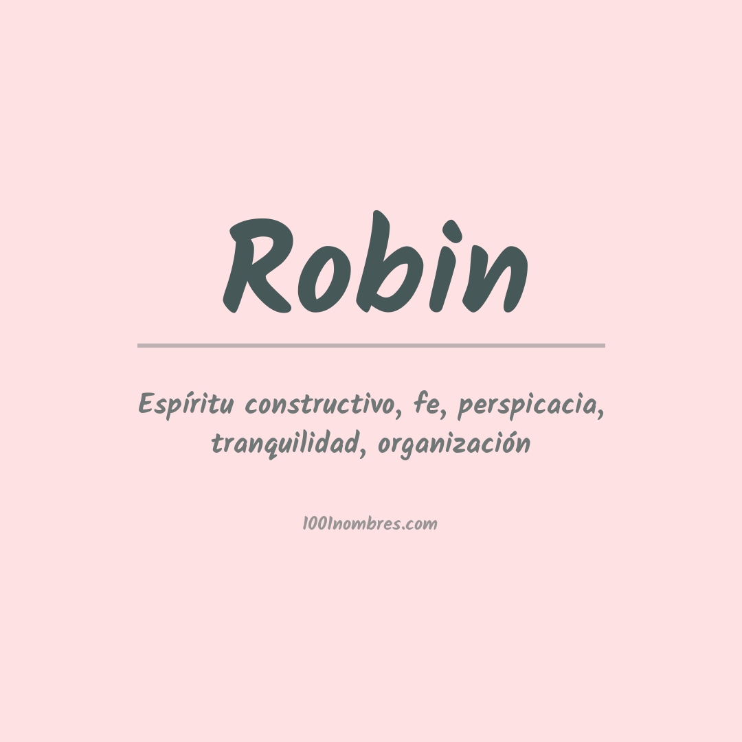 Significado del nombre Robin