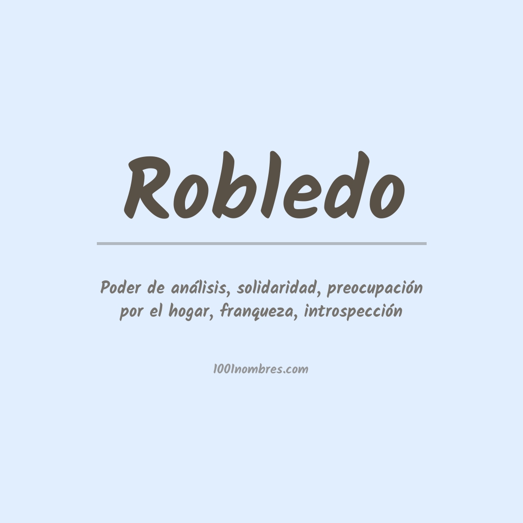 Significado del nombre Robledo