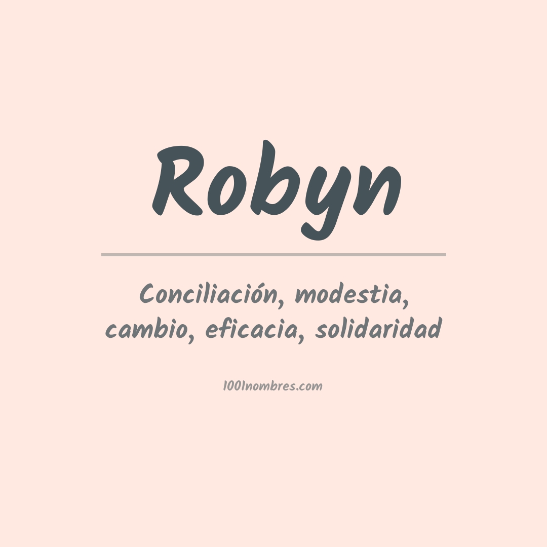 Significado del nombre Robyn