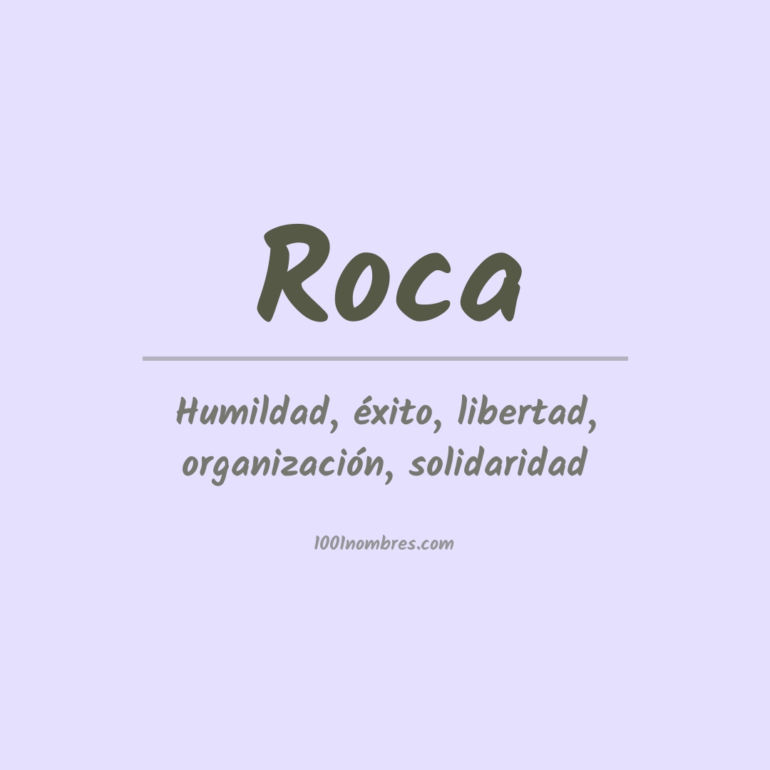 Significado del nombre Roca