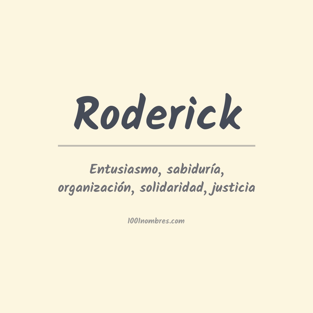 Significado del nombre Roderick