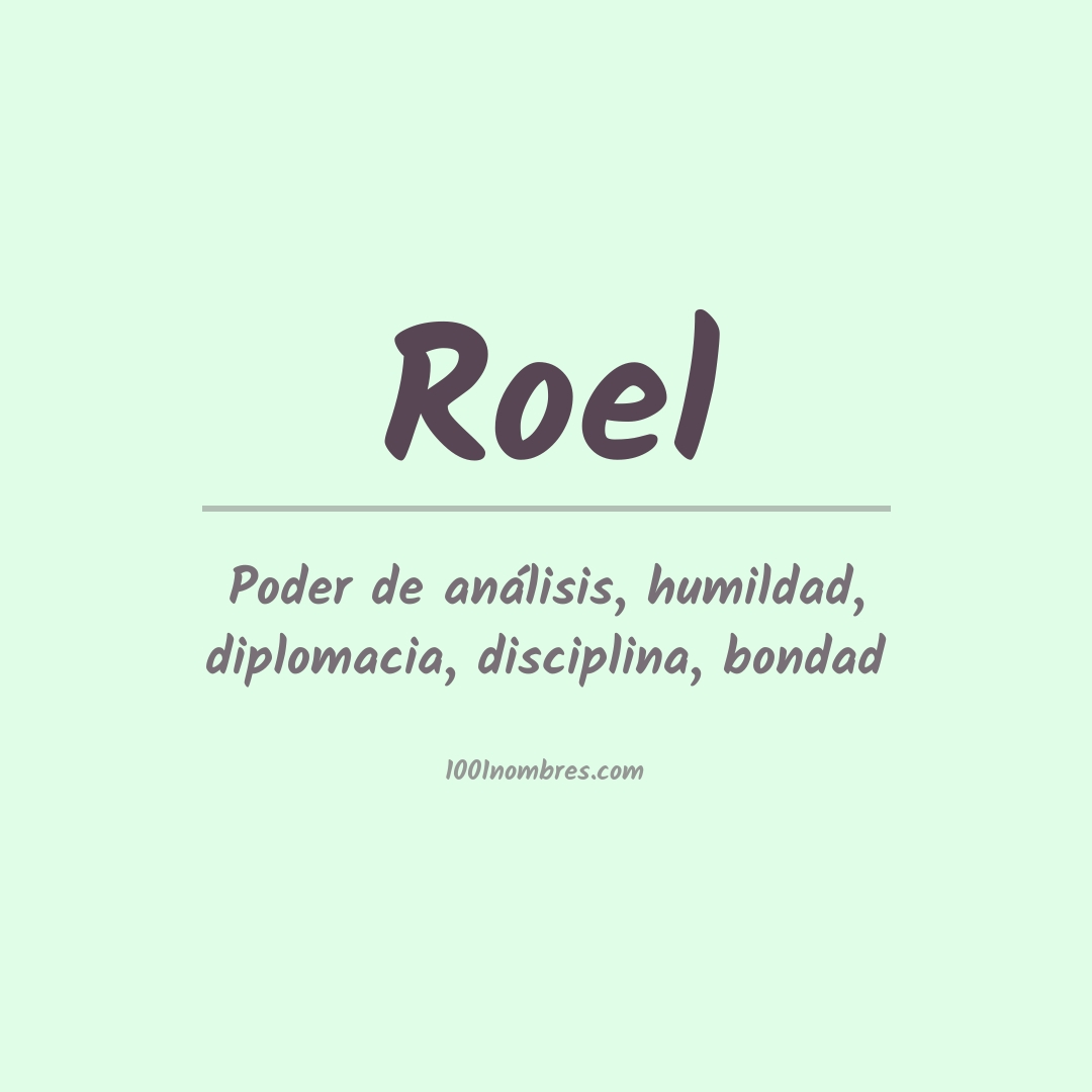 Significado del nombre Roel