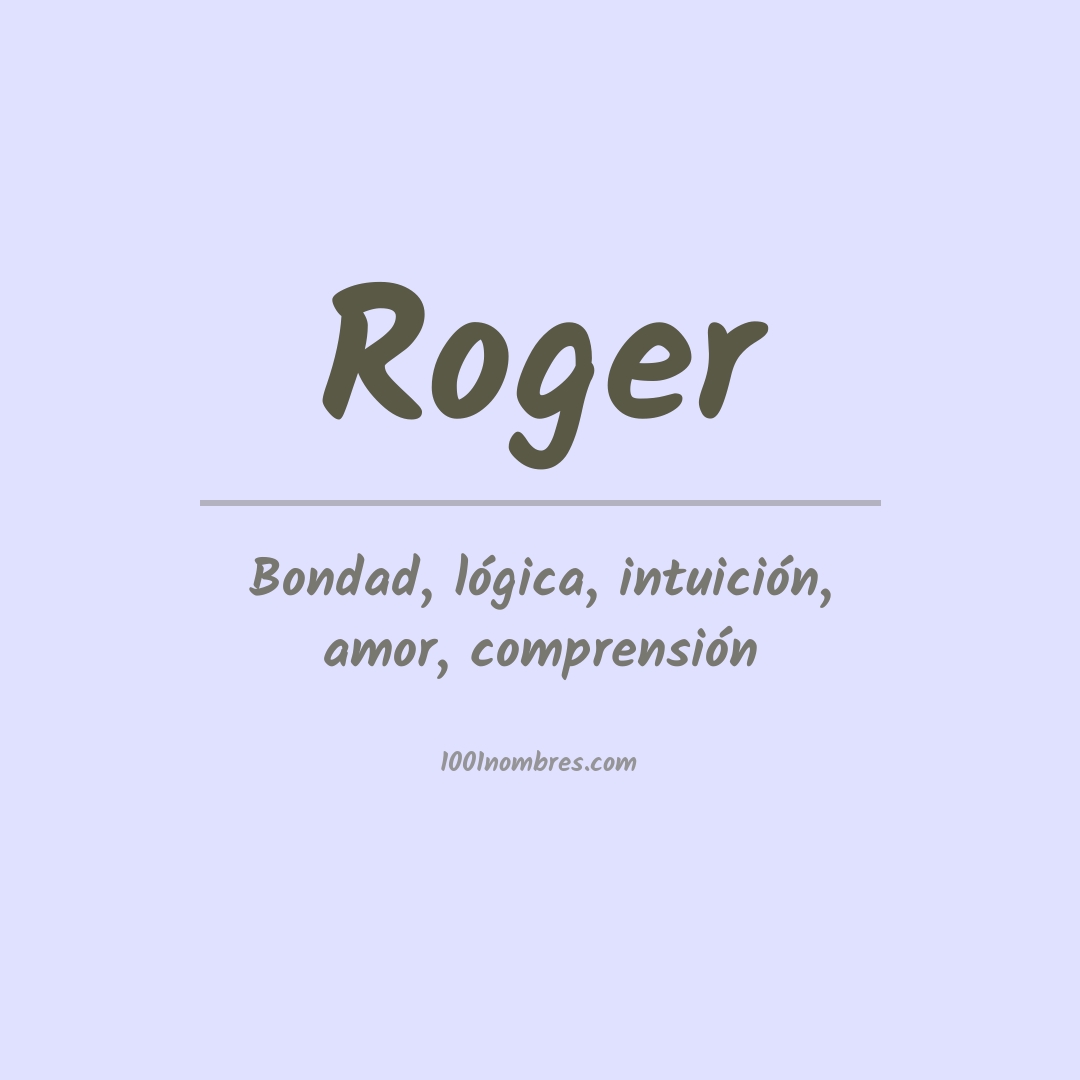 Significado del nombre Roger