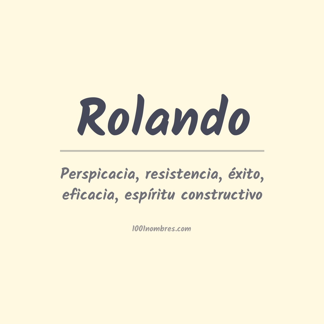Significado del nombre Rolando