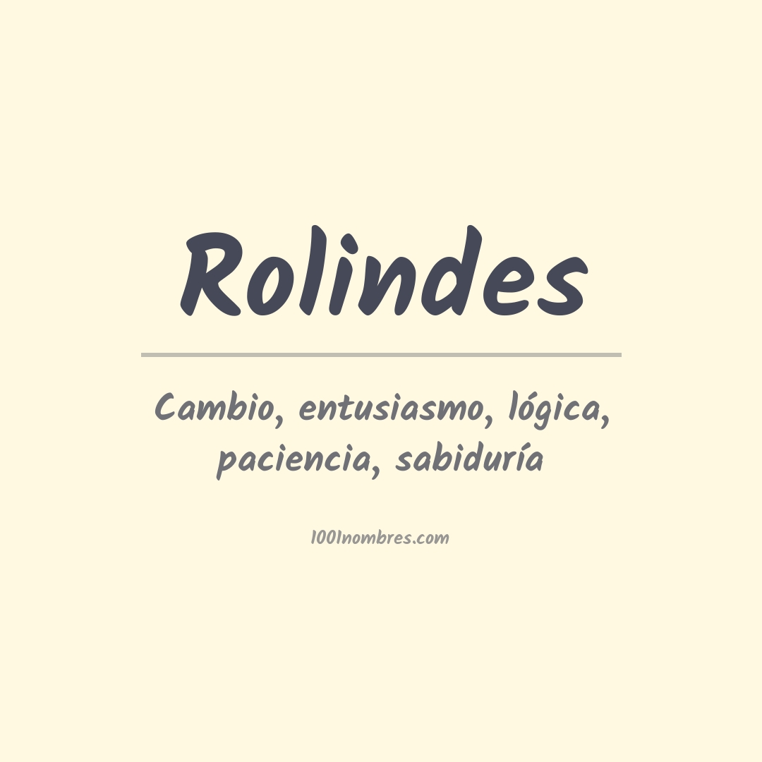 Significado del nombre Rolindes