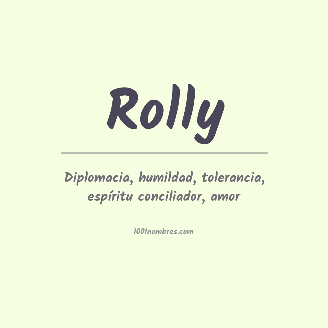 Significado del nombre Rolly