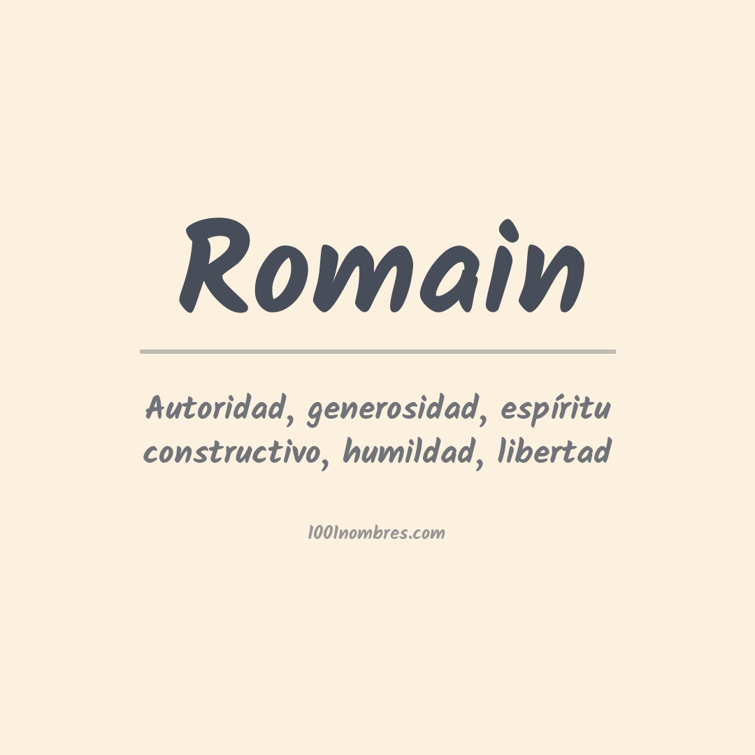 Significado del nombre Romain