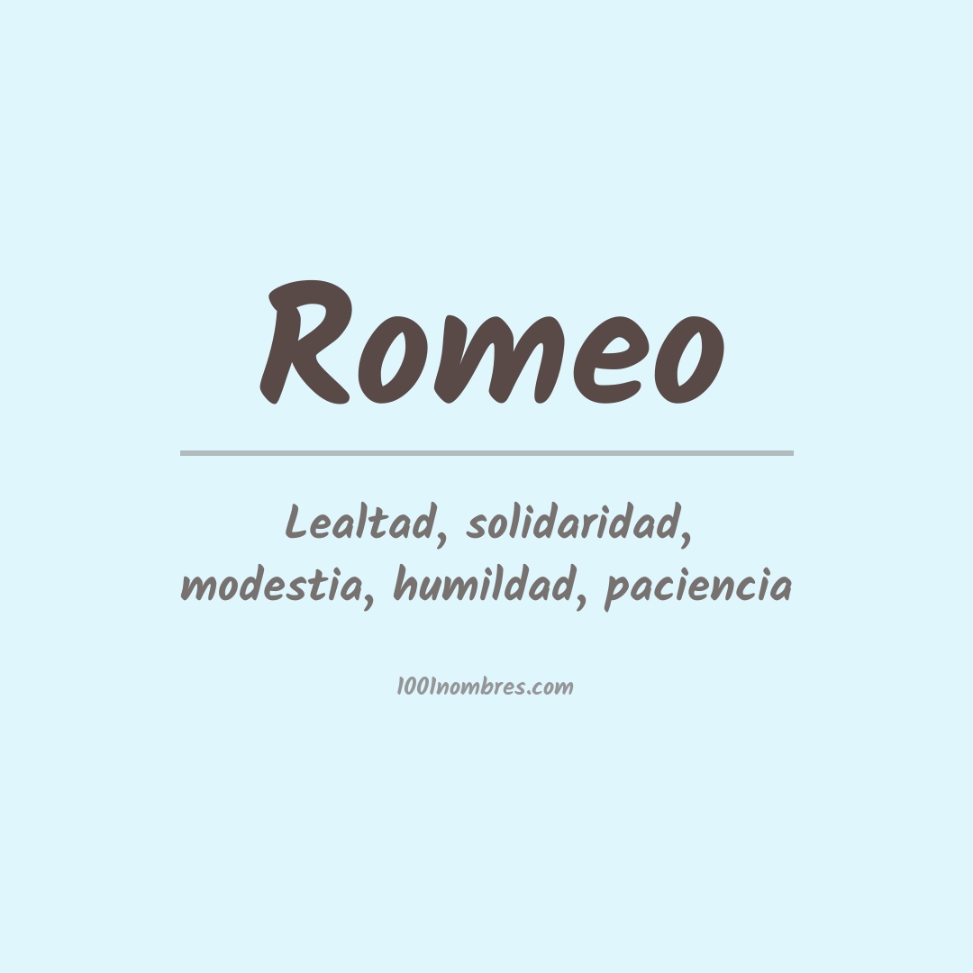 Significado del nombre Romeo