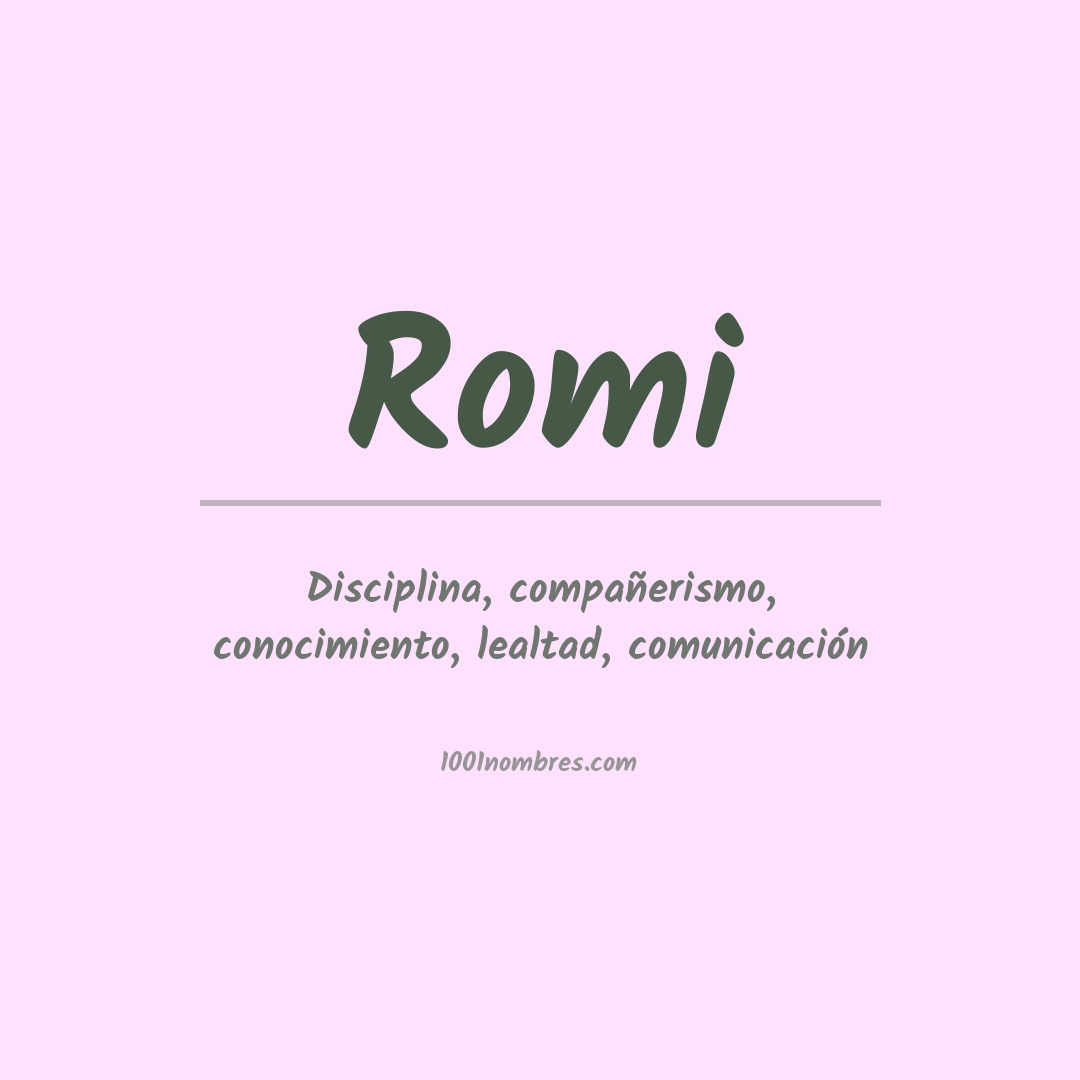 Significado del nombre Romi