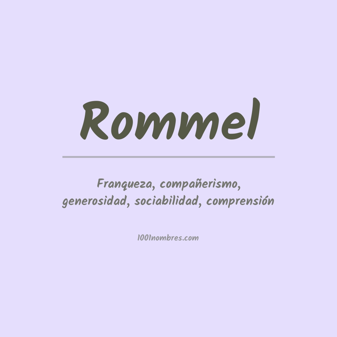 Significado del nombre Rommel