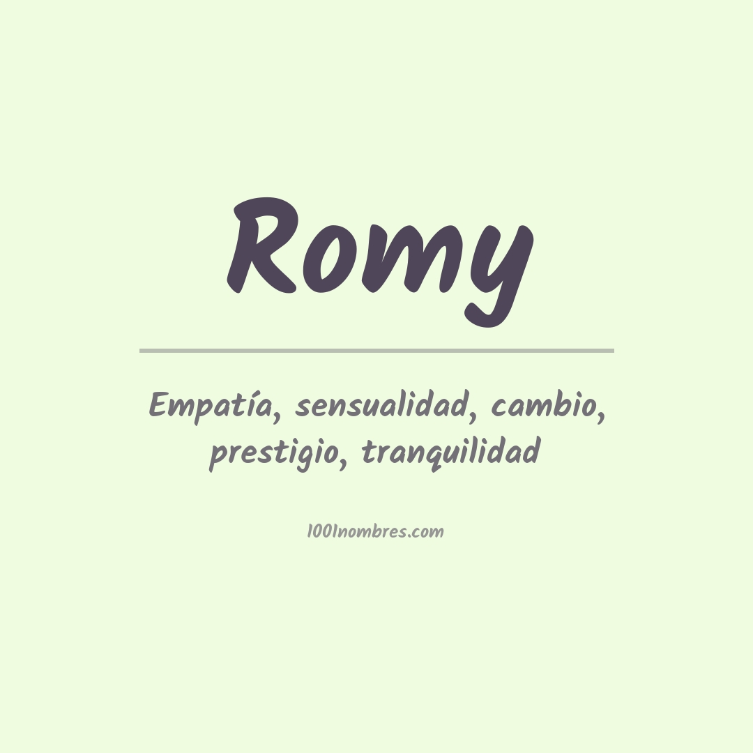 Significado del nombre Romy