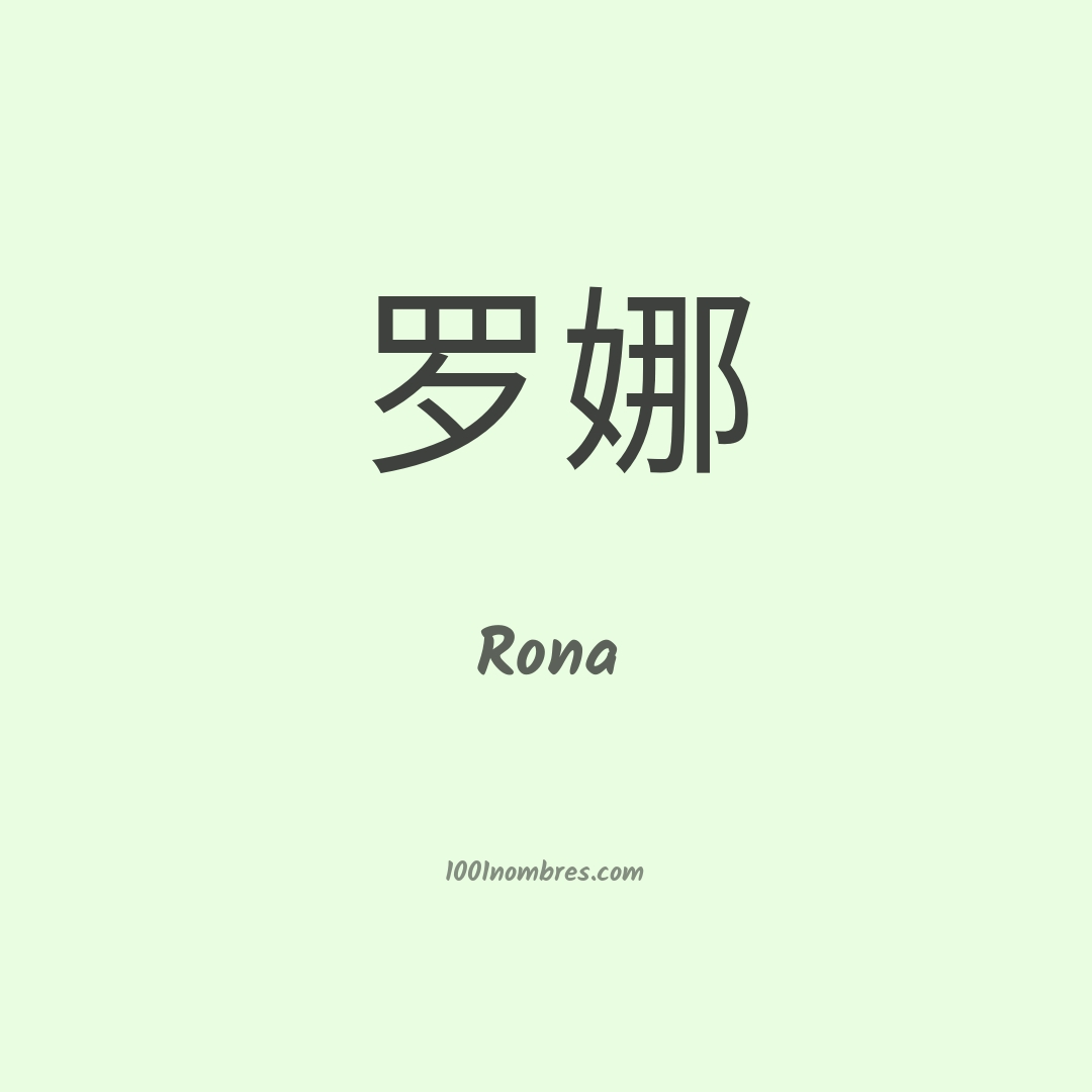 Rona en chino Rona en chino