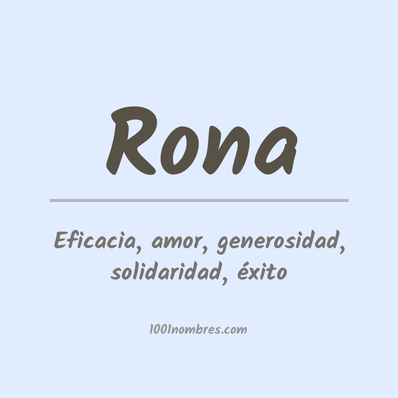 Significado del nombre Rona Significado del nombre Rona