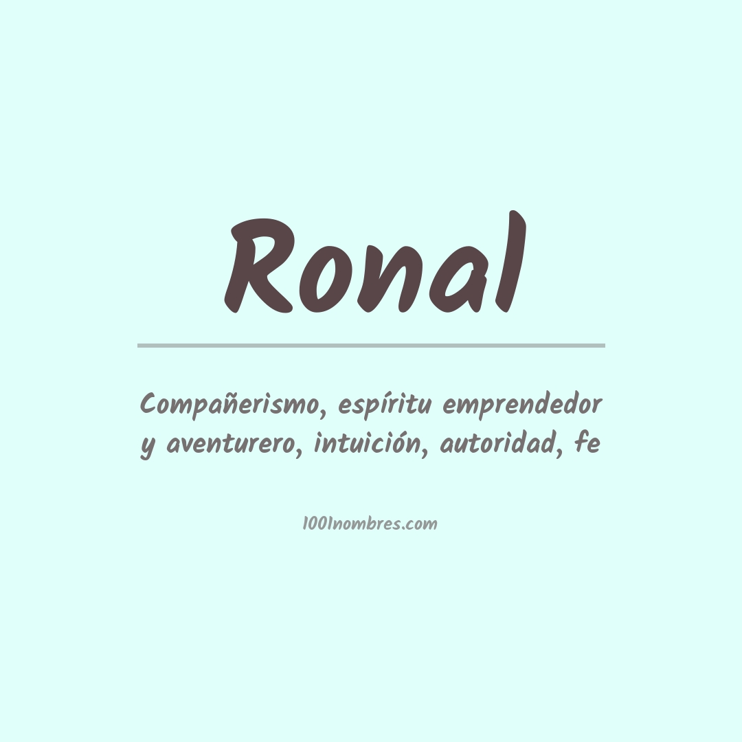 Significado del nombre Ronal