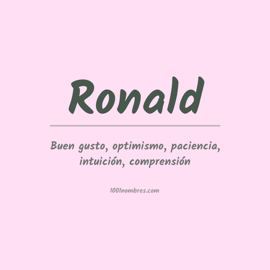 Significado del nombre Ronald