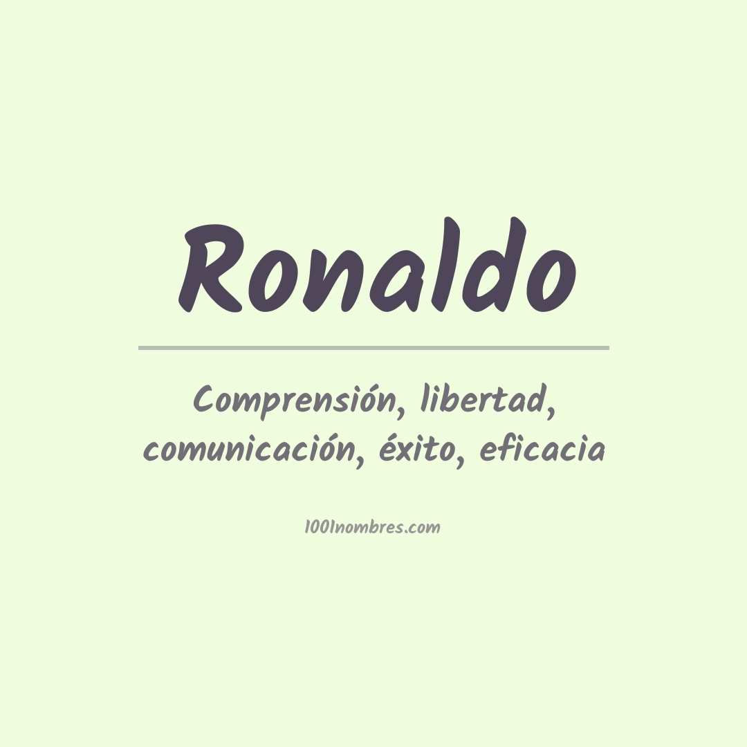 Significado del nombre Ronaldo