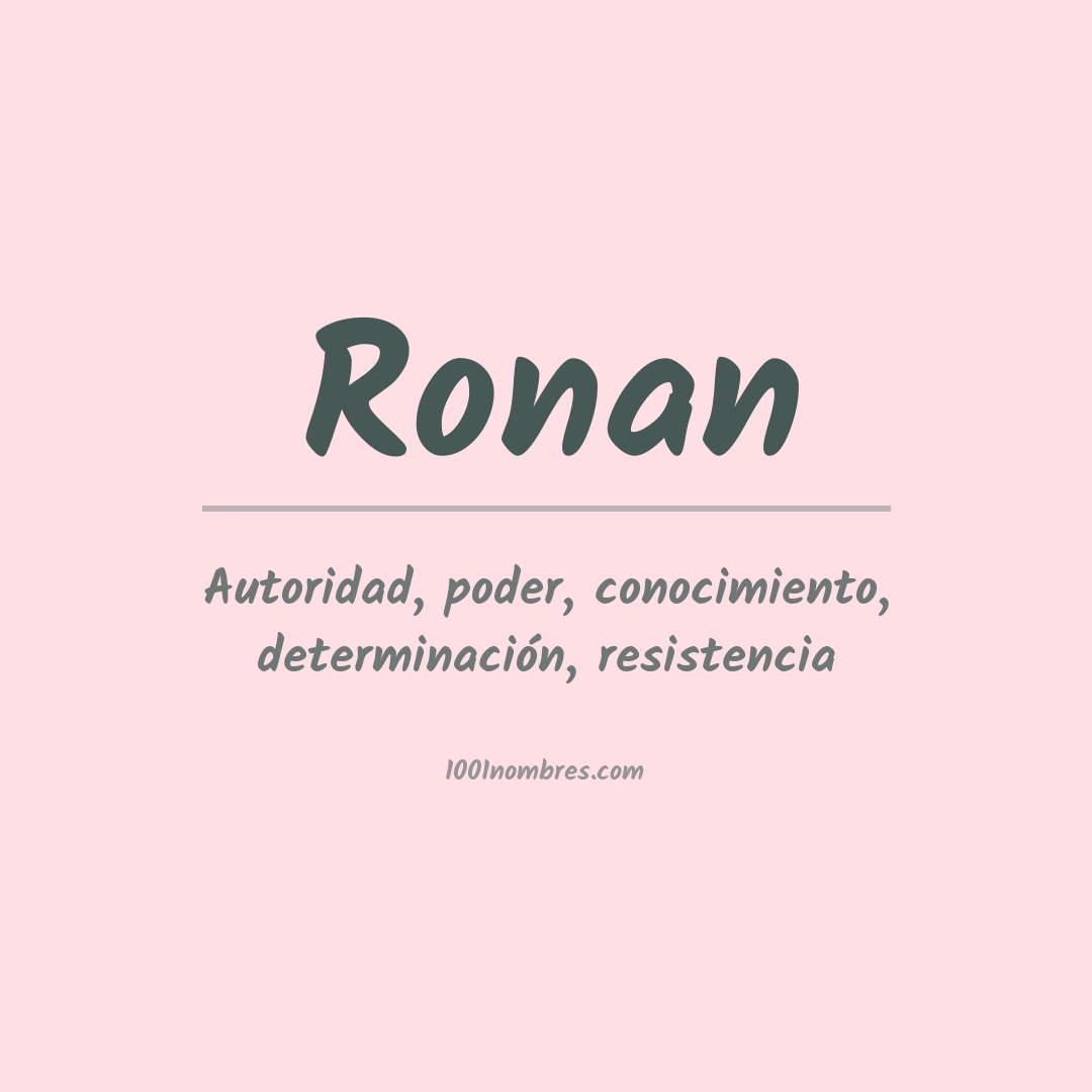 Significado del nombre Ronan