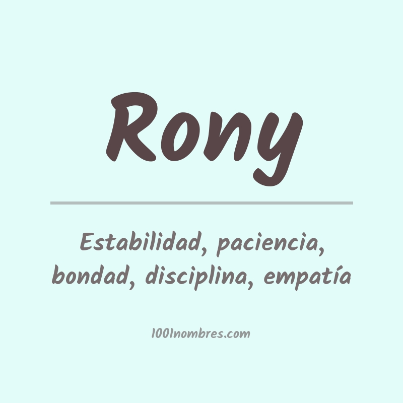 Significado del nombre Rony