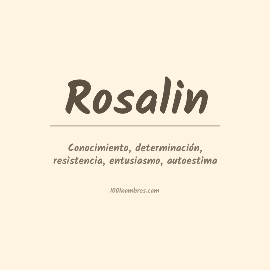 Significado del nombre Rosalin