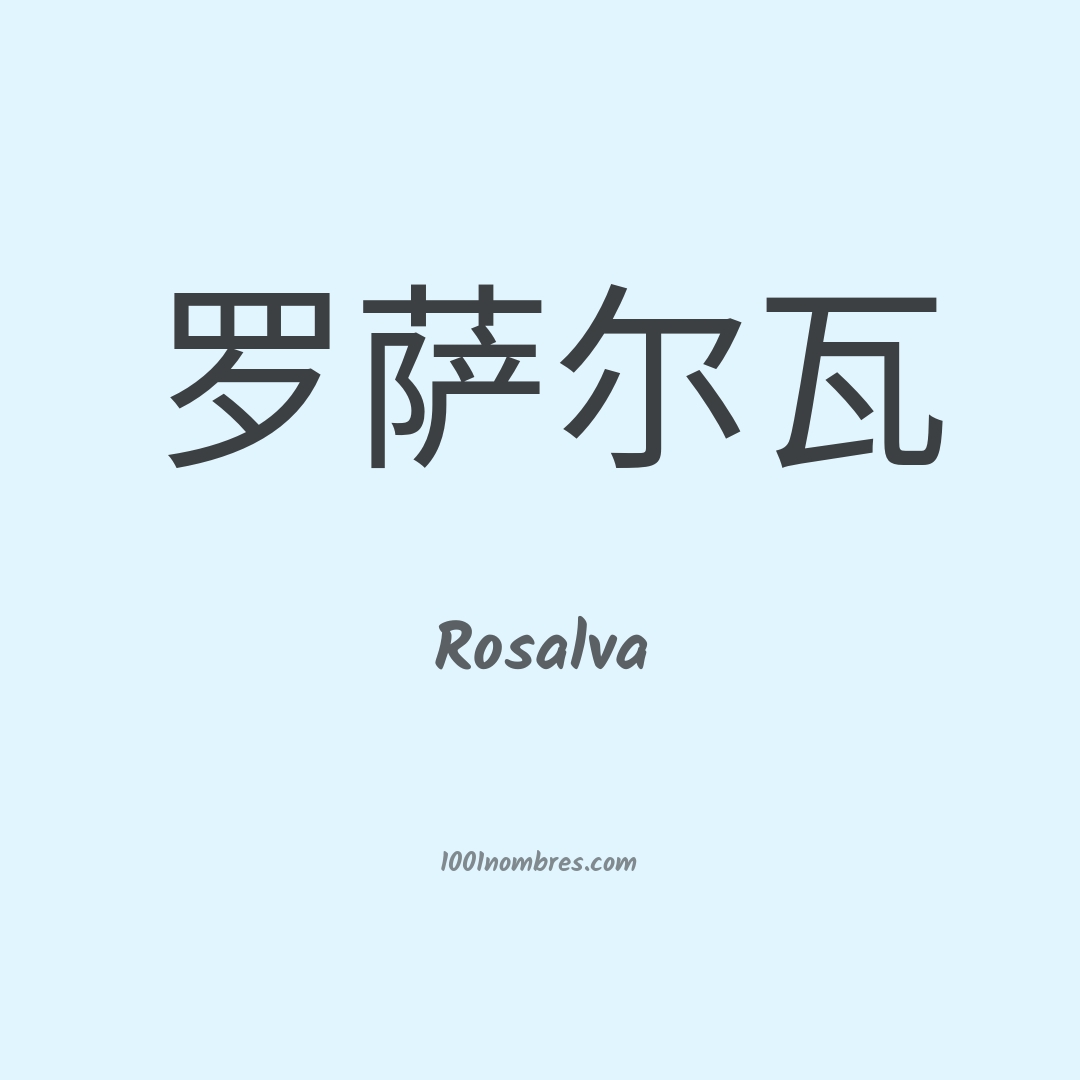 Rosalva en chino Rosalva en chino