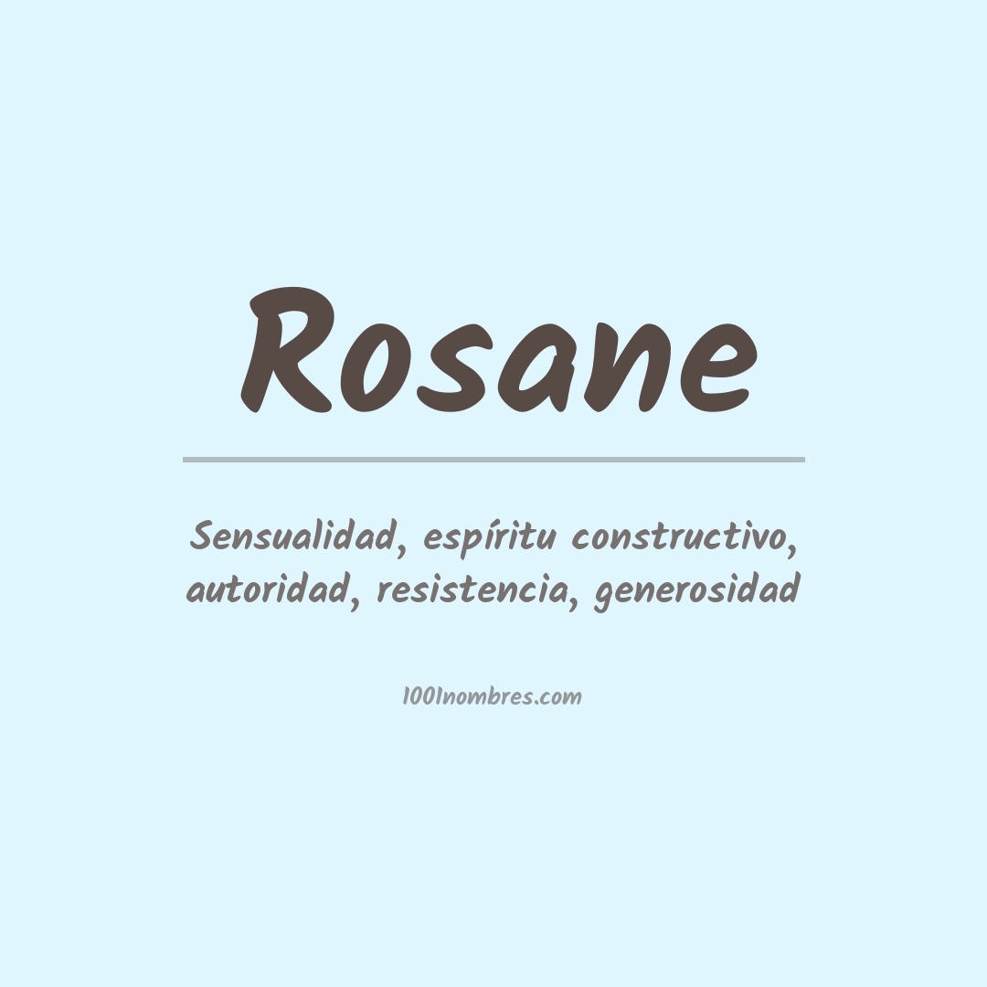 Significado del nombre Rosane
